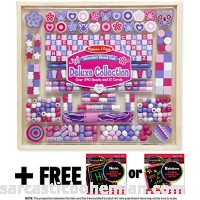 Deluxe Collection Wooden Bead Set 340+ beads + FREE Melissa & Doug Scratch Art Mini-Pad Bundle [94931] B00U6VZK9O